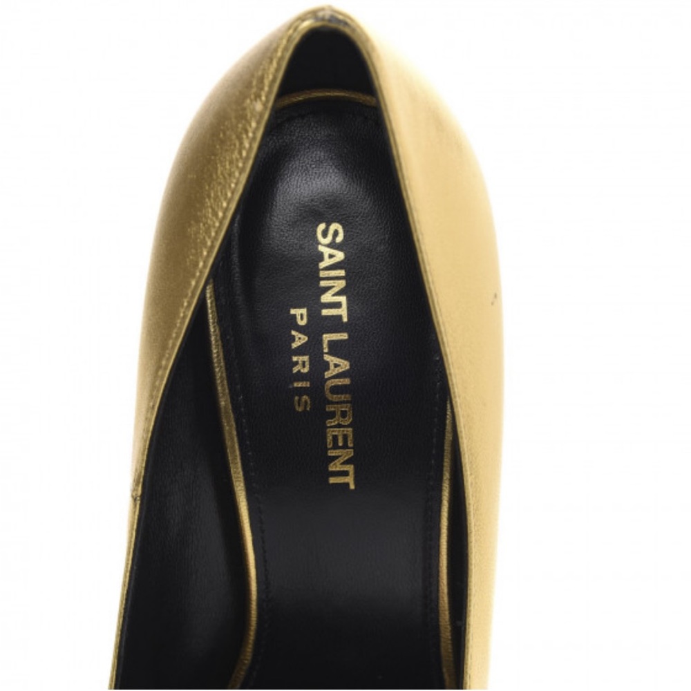 SAINT LAURENT
Calfskin Opyum 100 Pumps 39 Gold - Picture 7 of 11